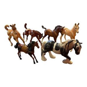 Horse Figures Mixed Lot Of 6 Breyer & More 2”-4”